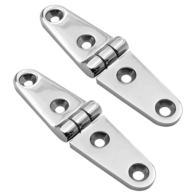 

2Pcs Heavy Duty Boat Hinge Strap Mirror Polished Marine Hinges Mount Hardware Hatch 316 Stainless Steel Hinge Door