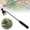 2 in 1 Garden Weeder Tools 4 Teeth Rake Manual Weed Grass Rooting Shovel Manganese Steel Loosening Soil Digging Garden Hand Tool 2