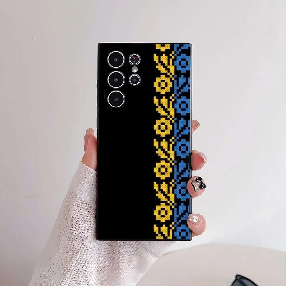 Ukraine O-Ornament Muster Handyhülle für Samsung Galaxy S25 S24 S22 S23 Ultra S21 S20 Plus 5G Frosted Non-Slip Full Soft Cover – Detail 7
