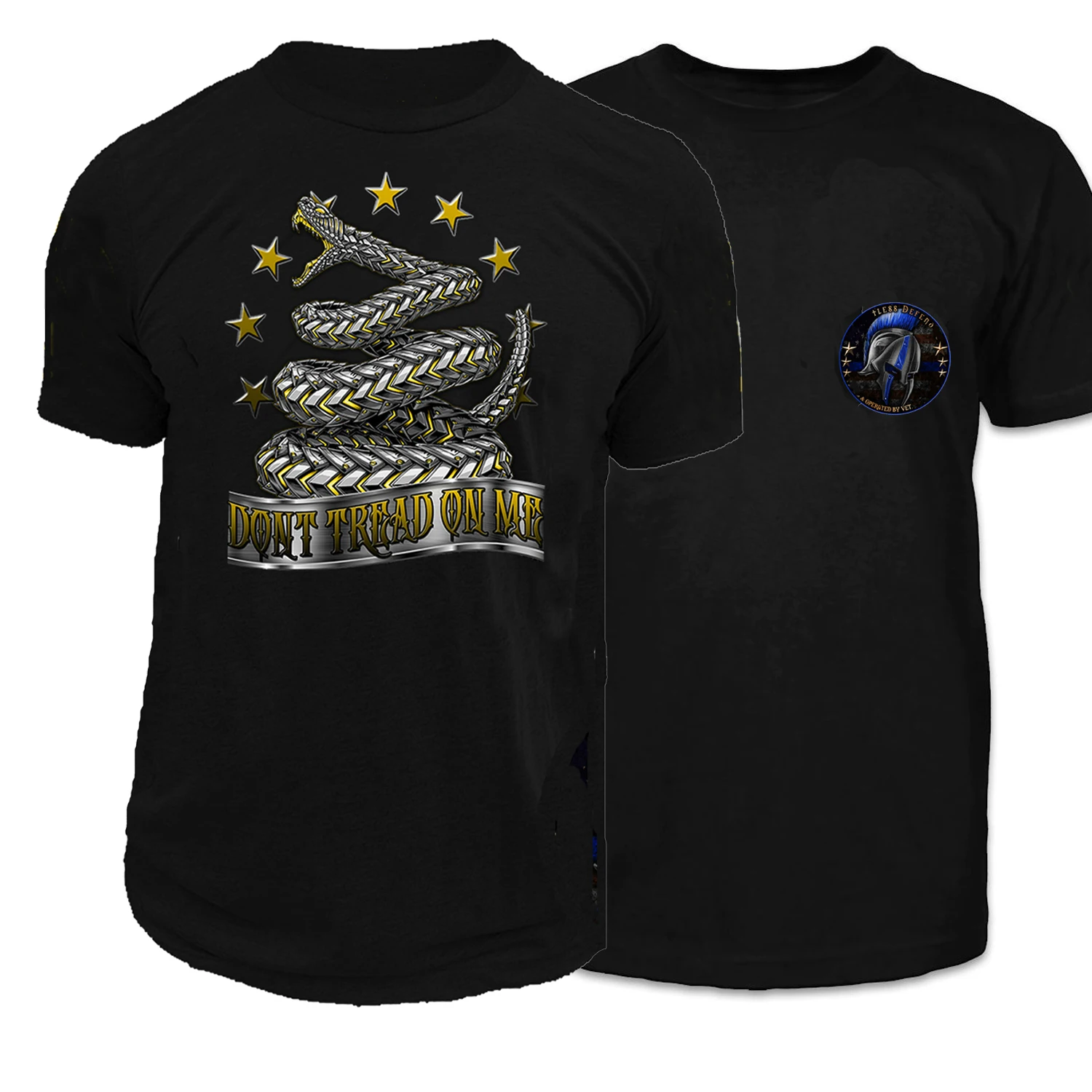 

Don't Tread on Me. Unique Metal Skeleton Armored Snake Printed Premium T-Shirt. Cotton Short Sleeve O-Neck Mens T Shirt New
