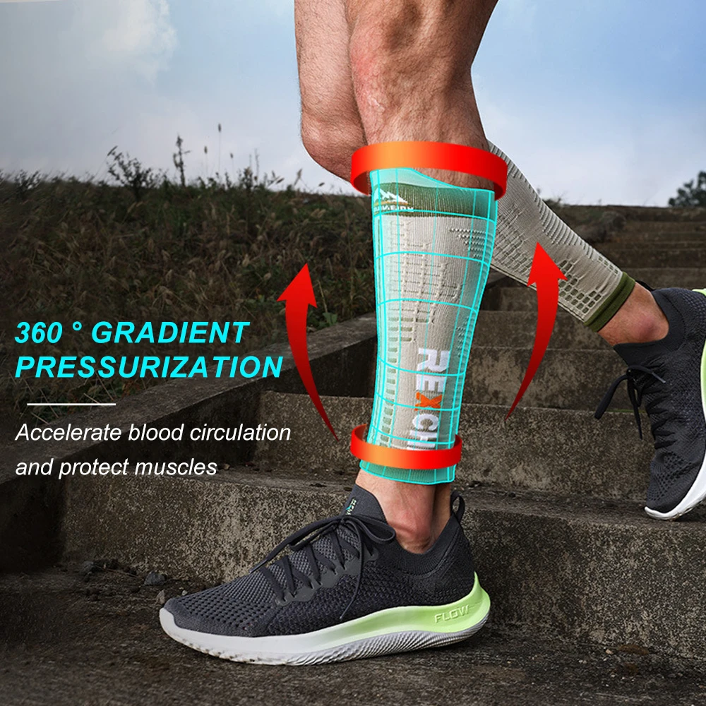 1 Pair Calf Compression Sleeves for Women Men Compression Socks Calf Brace Muscle Pain Relief for Running Marathon Hiking Soccer