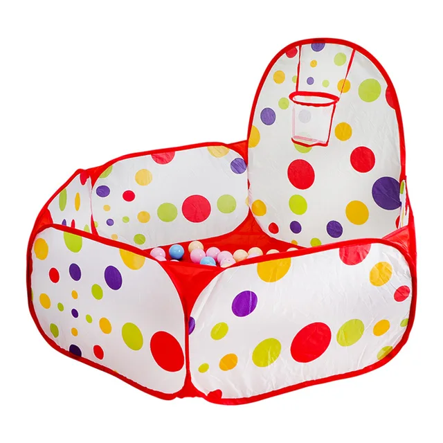 Portable Baby Ball Pool Ball Pit Pool With Basket Hoop Children's Tent Playpen Baby Park Playground Dry Pool Balls Baby Playpen 5