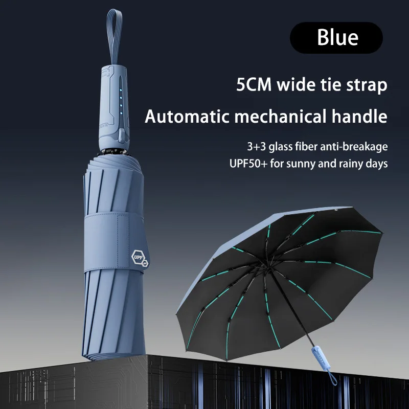 Oversized Windproof UV Protection Umbrella - Durable and Portable
