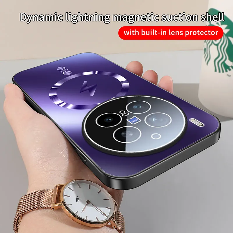 Magnetic Magsafe Matte Frosted Case with Camera Lens Protection & Wireless Charging Compatibility