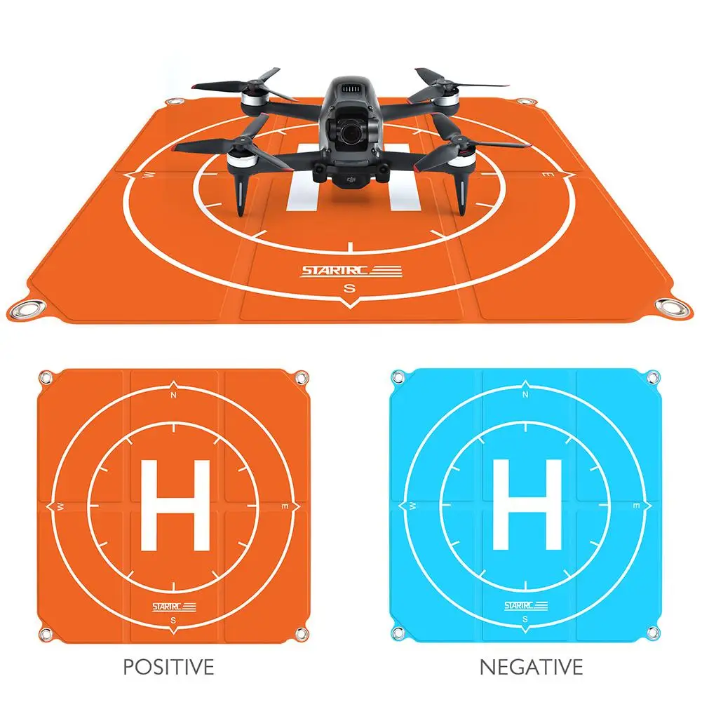 1pcs Drone Landing Pad Foldable Square Helipad 50/65cm Portable Outdoor Parking Mat Compatible For Dji Fpv/mini 2/air 2 Uav