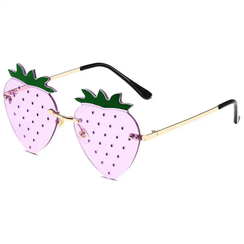 1~4PCS Sunglasses Wear Resistant Frameless Strawberry Sunglasses Clothing Accessories Funny Glasses Fashion Personality Uv400