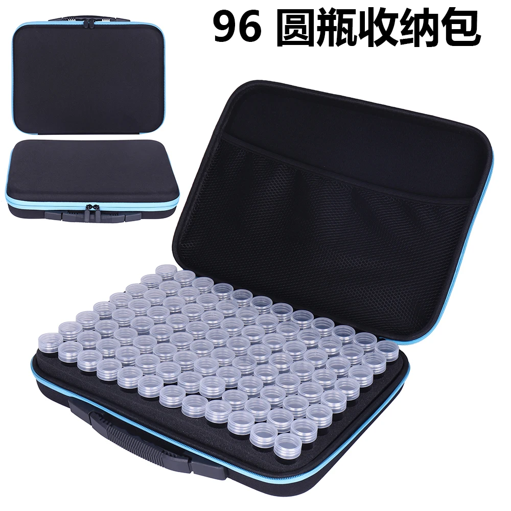 5D DIY Diamond Painting Storage Container Zipper Bag With 96 Bottles Beads Storage Box Organizer Diamond Embroidery Accessories diamond painting accessories