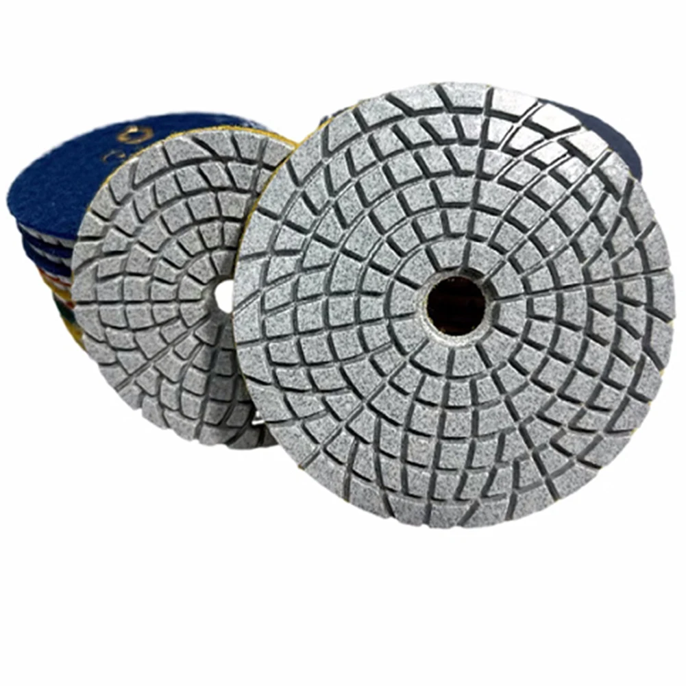 2 Pcs 100mm/4inch Diamond Polishing Pad 50-500 Grit Wet Buff Disc Abrasive Grinding Discs for Granite Stone Concrete Marble