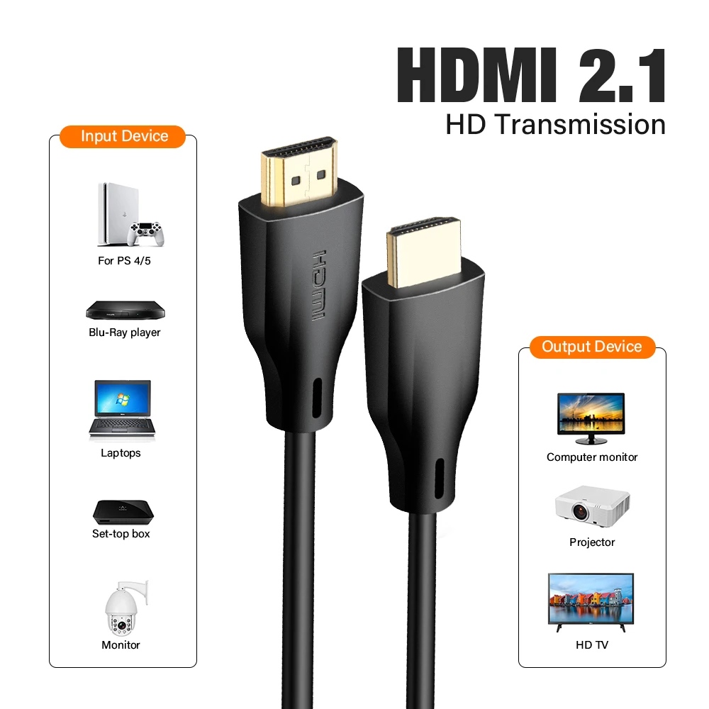HDMI ȣȯ 2.1 ̺  ̺, ݵ ÷ 2.1,  TV ڽ ø ó PS4 3M 5M, 8K 60HZ 3D ̺