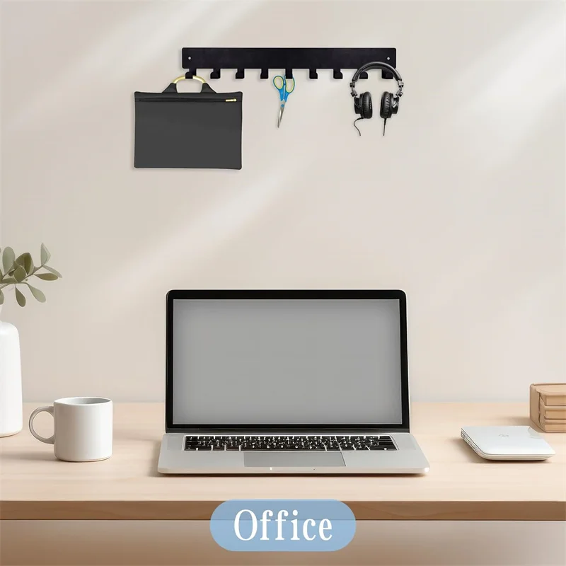 simple Metal key holder home wall hooks organizer door entryway hallway kitchen wall bedroom decor rack with 9 hook 6