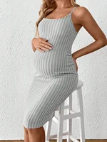 Cristina Knitted Halter Maternity Dress 5