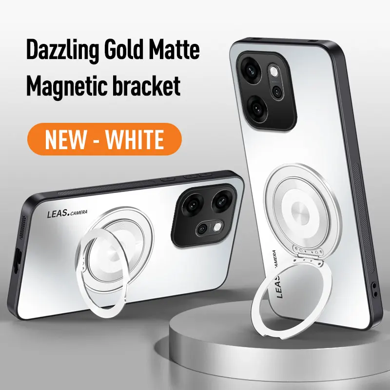 Magnetic Ring Stand Back Phone Case with Magsafe and Lens Protection