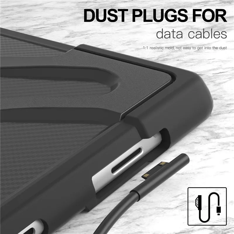 Capa de Tablet à Prova de Choque 360 Estojo Giratório para Microsoft Surface Pro 13 2023 12.3 go 3 - Imagem 5