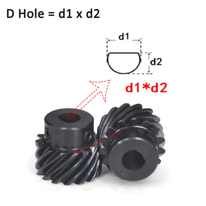 45 Degree Helical Gear 12 13 14 15 16 18 20 Teeth 45# Steel Gear D Hole 5x4.5/6x5.5/8x7/8x7.5/10x9mm Left/Right Spiral 1pc 1M