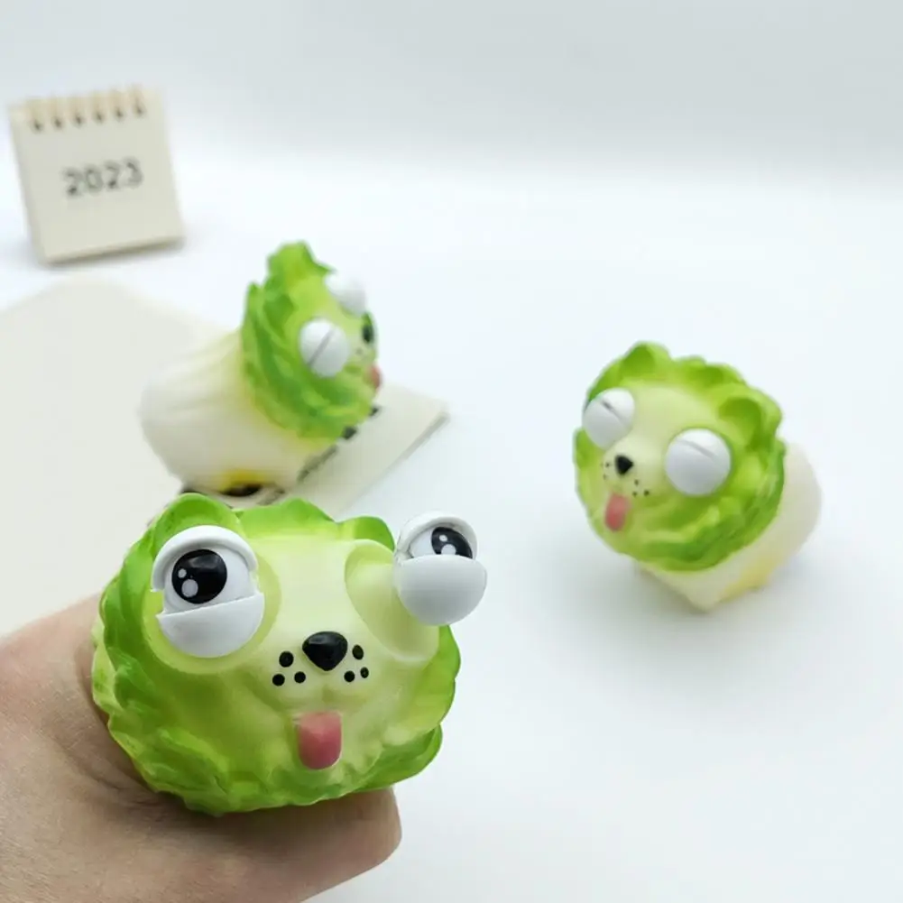 

Dog Squeeze Toy Green Vegetable Dog Squeeze Toy Eye-popping Stress Relief for Adults Kids Funny Fidget Toy for Office or Home