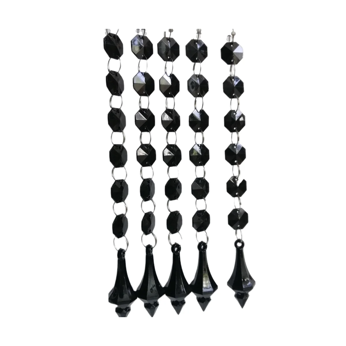 Camal 10 stücke Acryl Kristall Perlen Schwarz Drop Anhänger Girlande Kronleuchter Hängen Weihnachten Party Dekoration Mittelstücke Vorhang – Detail 3
