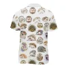 Jumeast Cute Hedgehog Pattern Short Sleeve Hawaiian Shirt Animal Graphics Polyester Aloha Shirts Tropical Casual Man Clothing 3