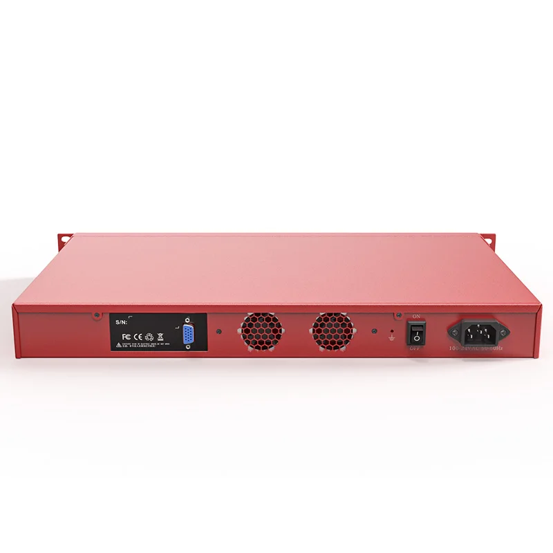 Red Firewall Network Server 8 Gigabit Ethernet port 1G Sfp Linux Pfsense Ikuaios Rack mount 8Lan 1U