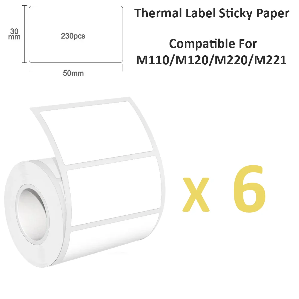 Thermal Printing Sticker Roll, Self-Adhesive for DIY Craft and Commercial Tags, 50x30mm