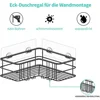 Basket Organizer Bathroom Corner Triangle Shelf Wall Mounted Storage Shelves Shampoo Holder Cosmetic Rack Iron Shower Drain 5