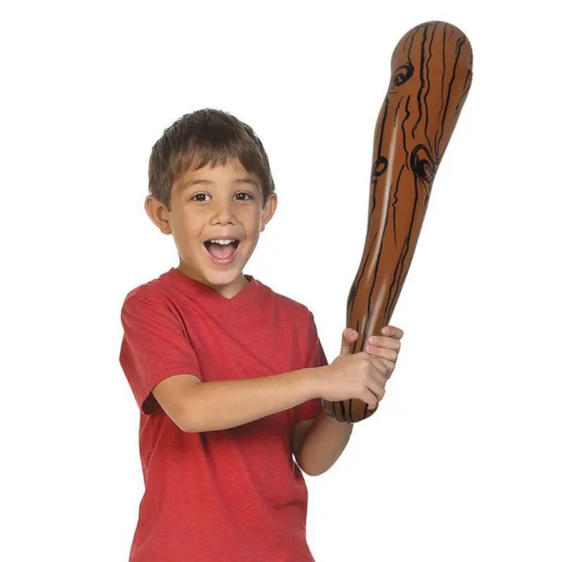 Brown Striped Inflatable Baseball Bat Children Interactive Confrontation Toy XXFE 3