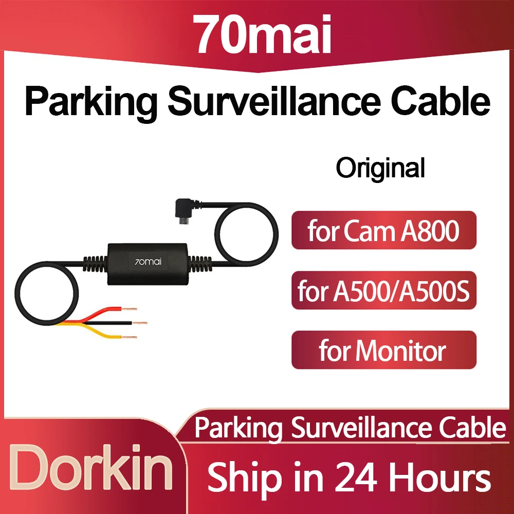 70mai Parking Surveillance Cable for 70 mai 4K Dash Cam A800 Wide PRO Plus A500 Hardwire Kit 24H Monitor | Электроника