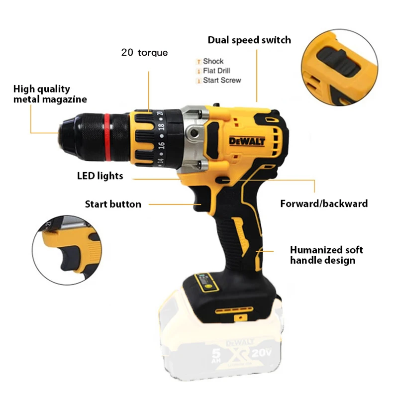 Dewalt 귯ø  帱,  ũ ̹, 13mm ô Ʈ 帱,  ͸   , DCD791
