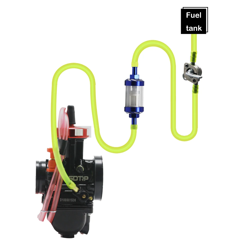 Alconstar moto Gas carburante benzina filtro olio 6mm/8mm CNC lega di alluminio vetro per ATV Honda Kawasaki YAMAHA SUZUKI