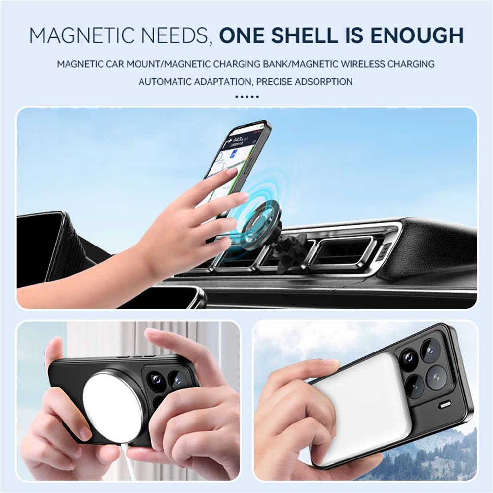 Luxury Folding Magnetic Phone Case with Camera Protection and Solid Color Design
