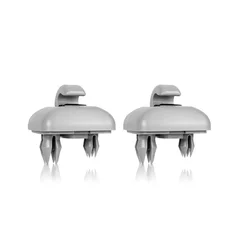 Car Sun Visor Clip Set - Gray Interior Hanger Hook Brackets (2 - Pack) (Grey)