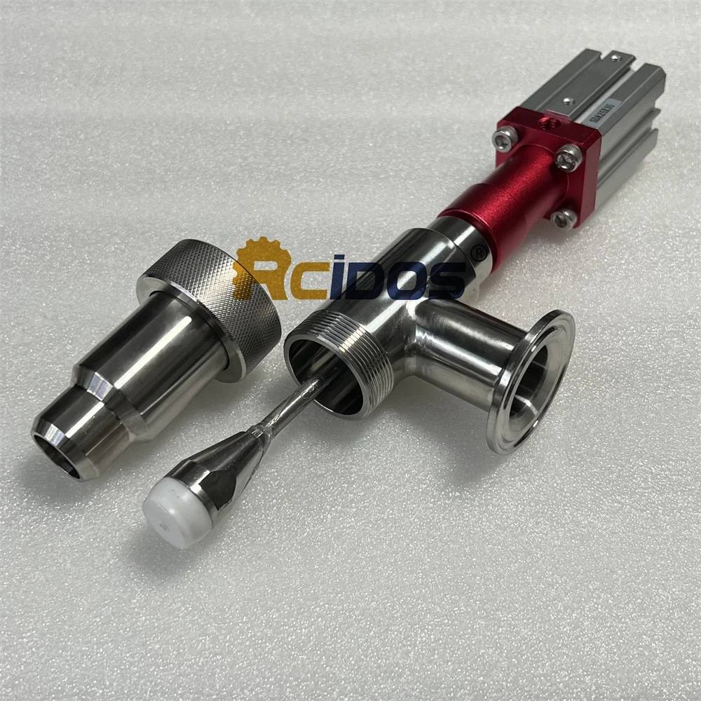 RCIDOS Chuck 50.5 공압식 안티 드립 충전 헤드, 304SUS 스테인레스 스틸 충전 기계 배출 노즐, 1개 가격