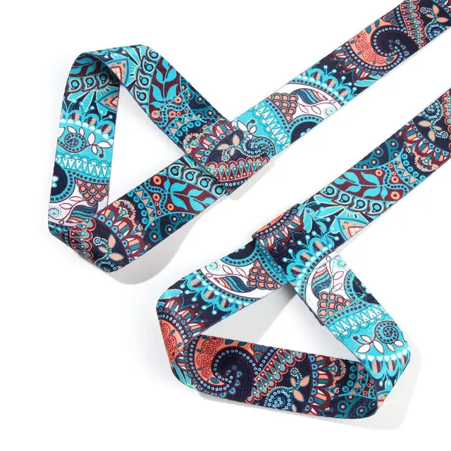 Nylon Colorful Straps Yoga Mat Strap Belt Adjustable Sports Sling Shoulder Carry Strap Belt Exercise Stretch Elastic Yoga Belt 4