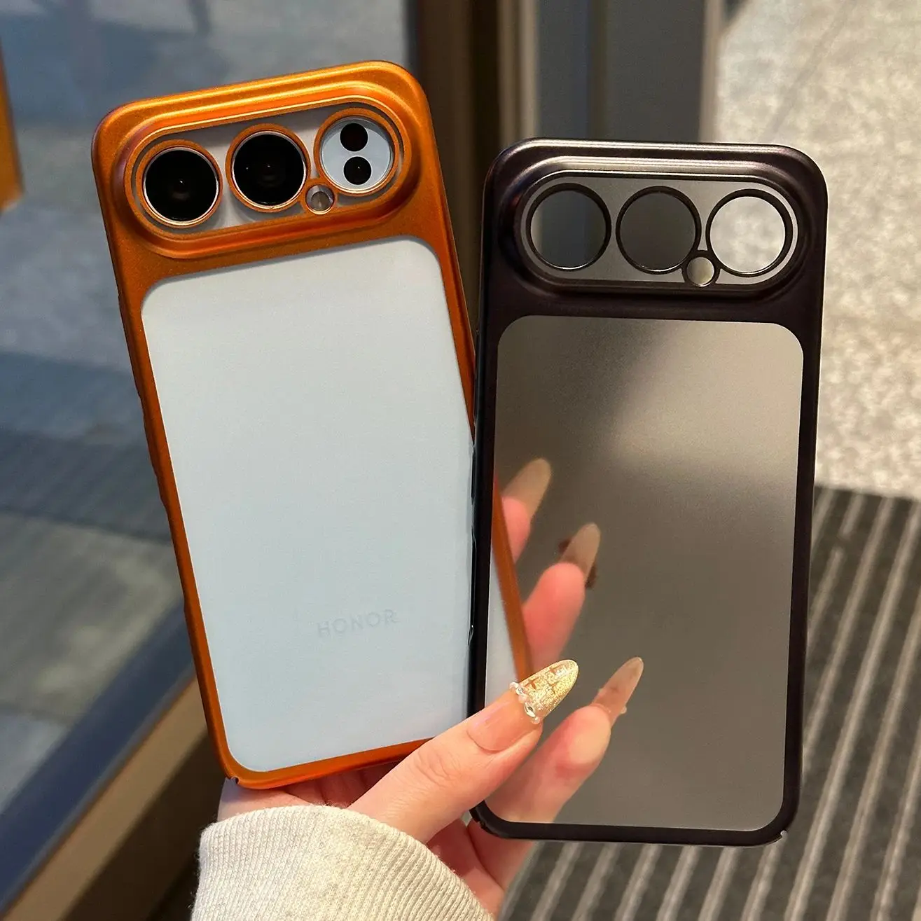 Luxury Matte Ultra Thin Hard Case with Plating Camera Film Protection - Frosted Shockproof Cover