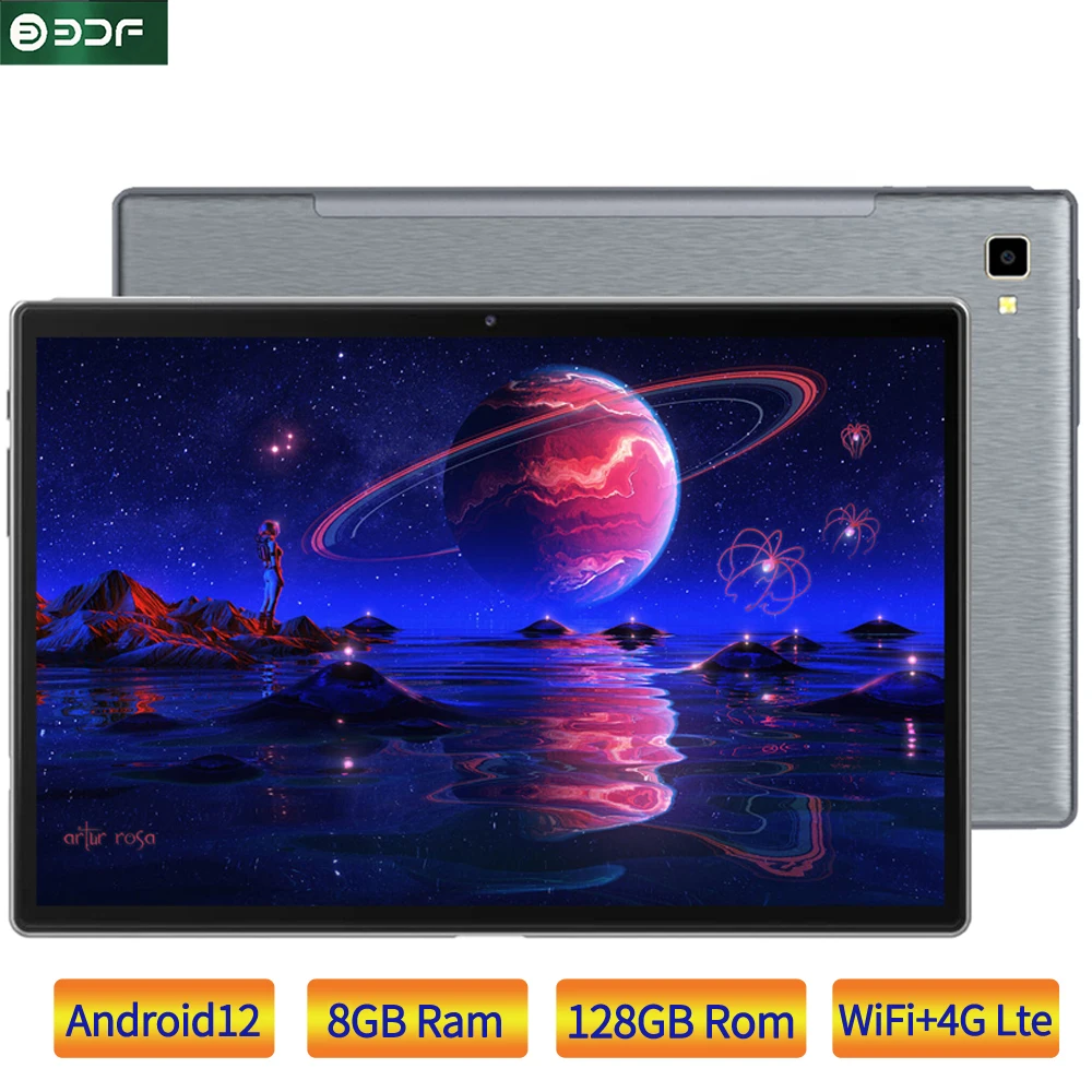 

Планшетный компьютер 8 ГБ RAM 128ROM BDF Tab G10 Android планшет 10,1 дюйм WiFi 3G / 4G Lte сетевой восьмиядерный 8 ГБ 128 ГБ планшет Android 12