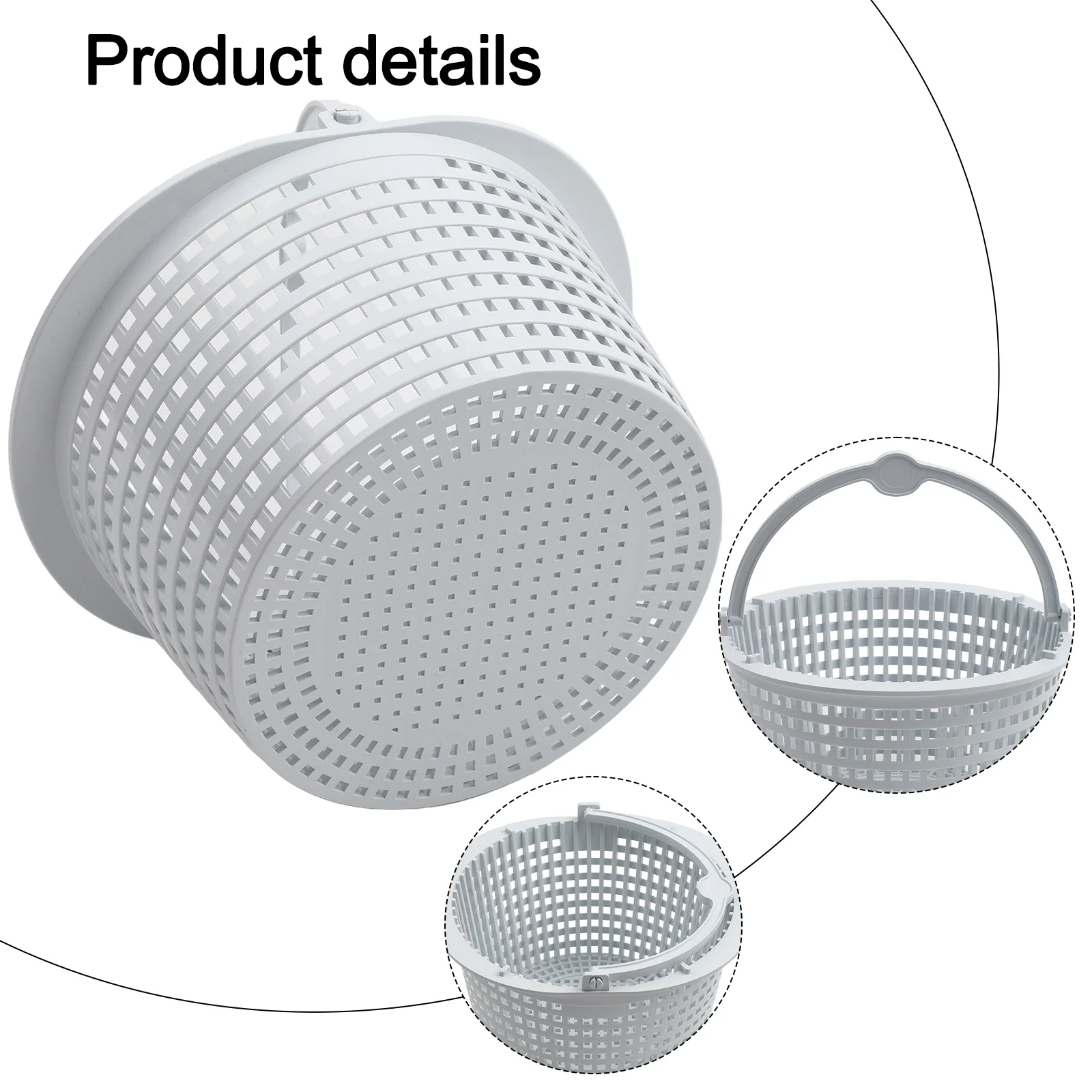 1pc Skimmer Filter Basket Replacement Parts For Hayward SPX1091C WB736660 16.5x9.5x12cm Skimmer Filter Basket With Handle Kit
