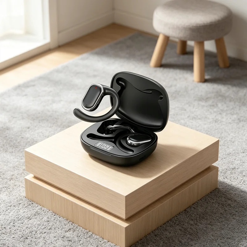 Wireless Bluetooth Ear Hanging Headphones Noise Reduction_voghion.com
