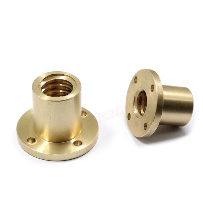 1pc T10-T40 Brass Lead Screw Flange Nut Trapezoid Screw Support
