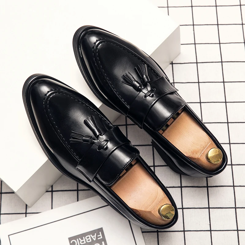Tassel Loafer Shoes Men Slip on Driving Moccasins Mens Comfortable Leather Shoes for Men pointed Toe Fashion Man Casual Shoes 3