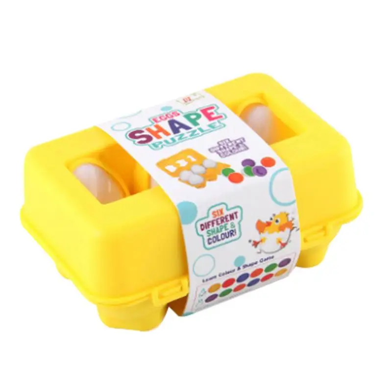 

Matching Eggs Toy Educational Color Sorting Toys Play Egg Shapes Puzzle Set 6Pcs Easter Eggs Preschool Fine Motor Skills Toy For