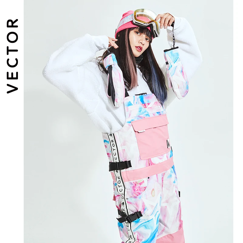 Ski Jacket VECTOR Men Women Ski Jacket Pants Bib Overalls Winter Warm Windproof Waterproof