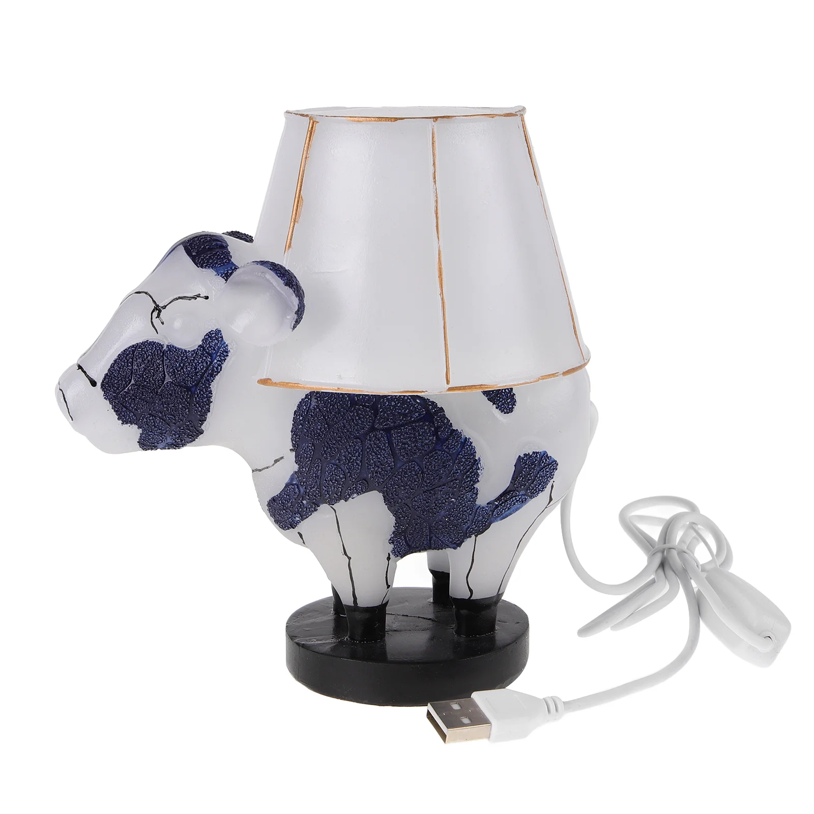 

Настольная лампа в форме коровы, Очаровательная USB-лампа в форме коровы, USB-ночник, украшение для дома