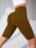 Shorts de sport anti-cellulite 3D, taille haute, effet push-up fessier, contrôle du ventre, 8 pouces, pour la gym