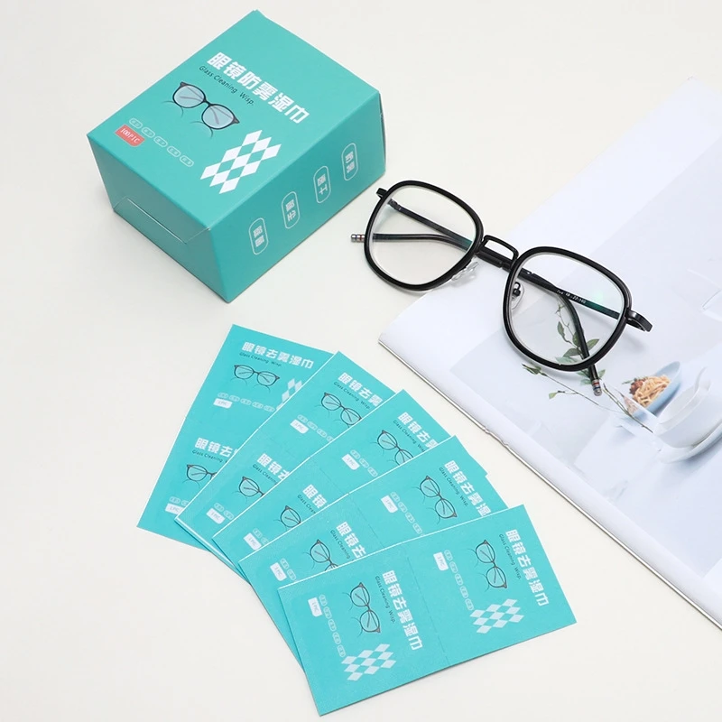 Glasses Cleaning Wipes Anti-fog Quick-drying Lens Camera Cell Phone Swimming Goggles Screen 100 JB041