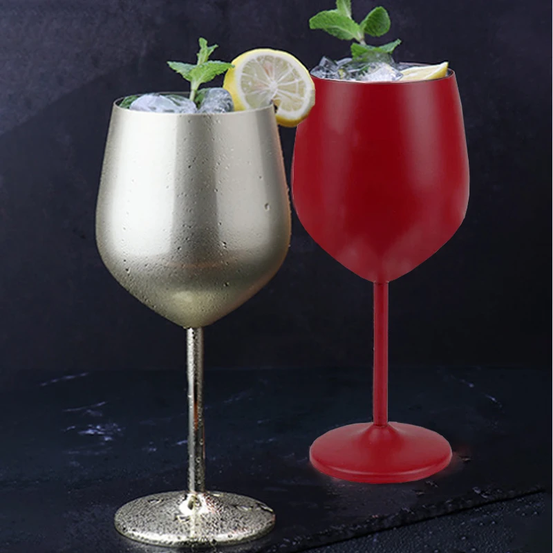 Description Picture 4 of item6pcs Stainless Steel Wine Glass,Champagne Glass, Whiskey Glass, Creative Metal Goblet Red Wine Glass, Barrel-Type Drop-Resistant