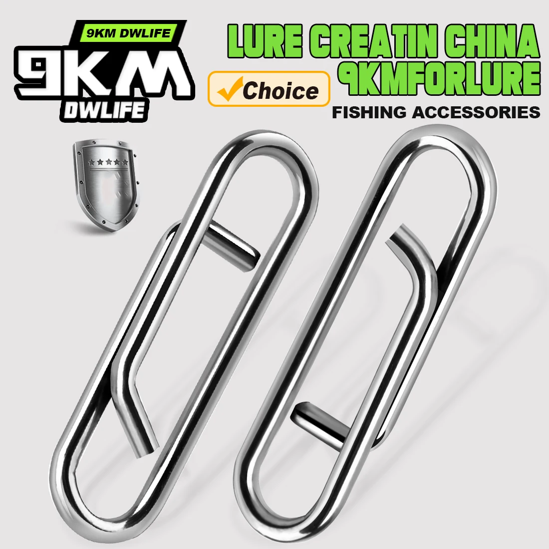 Snaps fishing 50 pièces 9KM acier inoxydable pour connexion rapide des leurres pêche mer