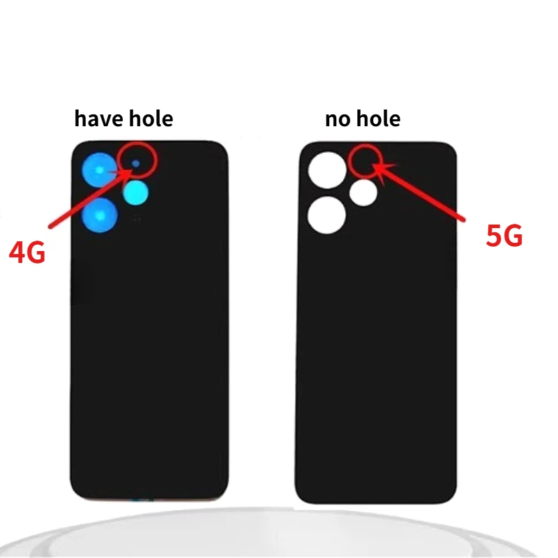 레드미 12 5G 후면 배터리 커버 후면 유리 도어 하우징 교체용 레드미 12 4G 후면 커버