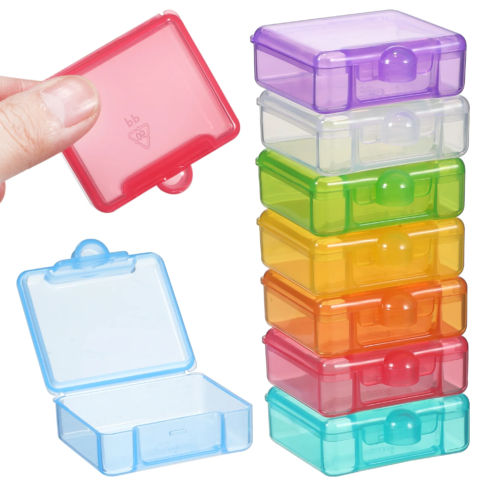 

8 Pcs Square Convenient Box 8pcs Organizer Travel Case for Purse Small Portable