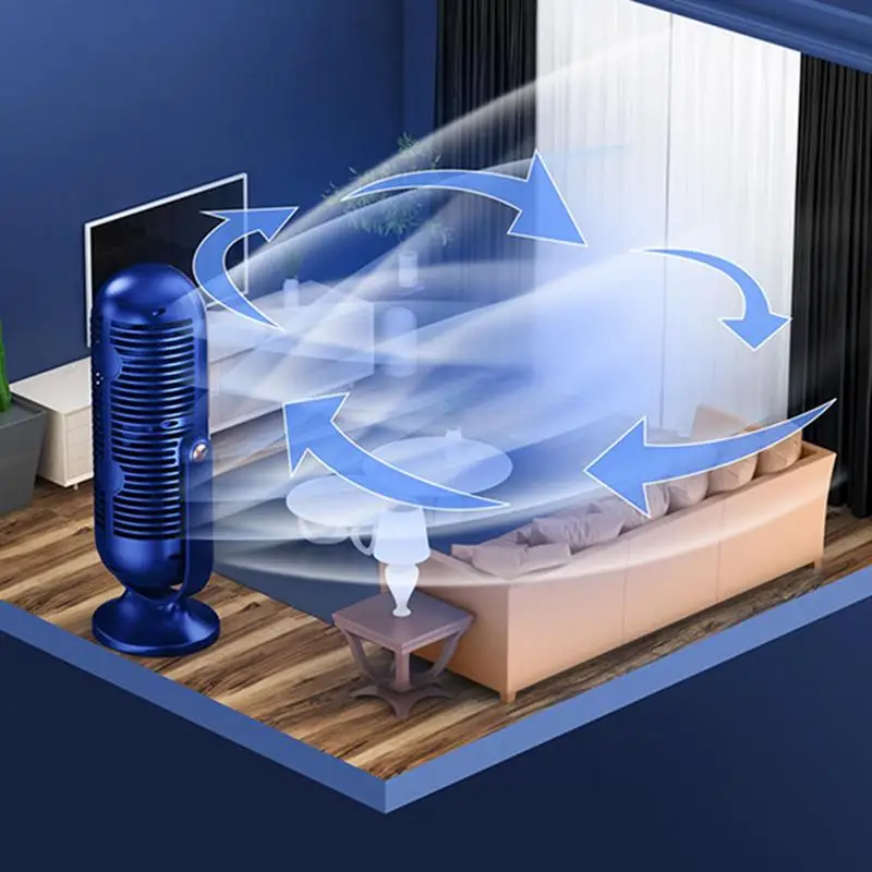 Desktop Tower Cooling Fan 5 Wind Speeds Air Cooling Tower Fans Bedroom Cooling Fan USB Rechargeable Small Fan For Bedroom