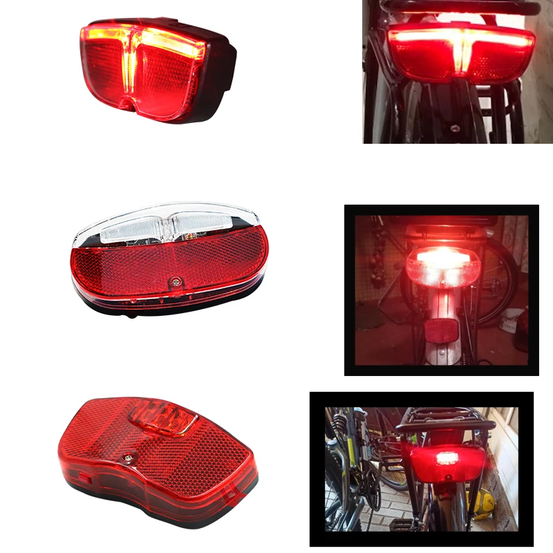 Red Rear Rack Light for Bicycle LED Bike Lamp Cycling Tail Light