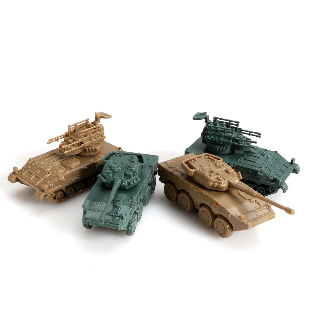 ViiKONDO 16 Pcs Toy Tank Playset 1/144 Chinese ZTL11 Armored